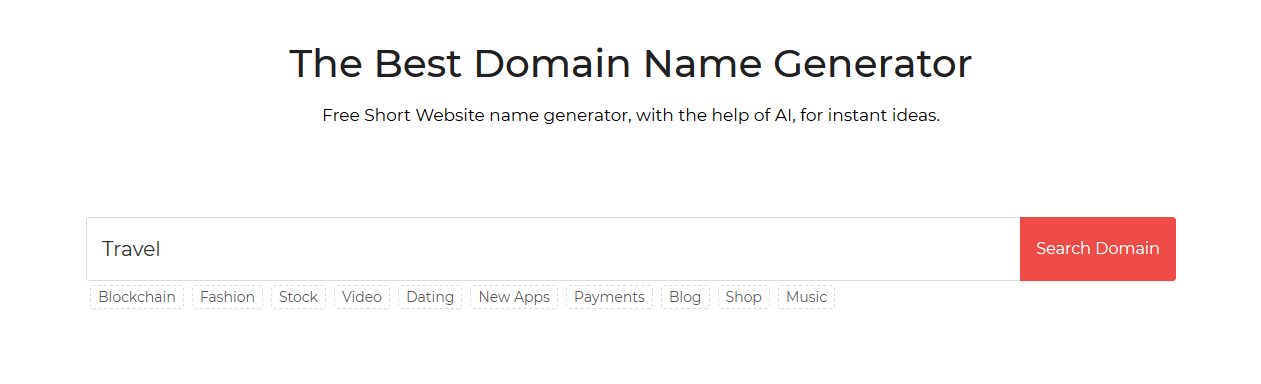DomainWheel Domain Name Generator Search