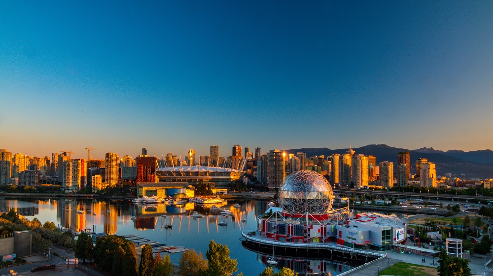 View of Vancouver city in Canada